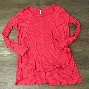 Free People Women’s Coral Ventura Thermal Waffle Knit Long Sleeve, size XS